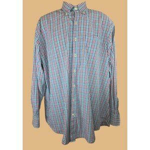 Peter Millar Mens Button-Down Shirt XL Multicolor Check